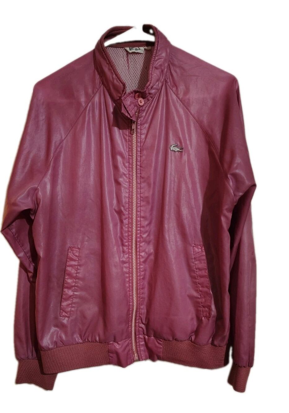 Lacoste Jacket Vintage Size Large Women's L Dusty Pink Izod Alligator Logo Coat